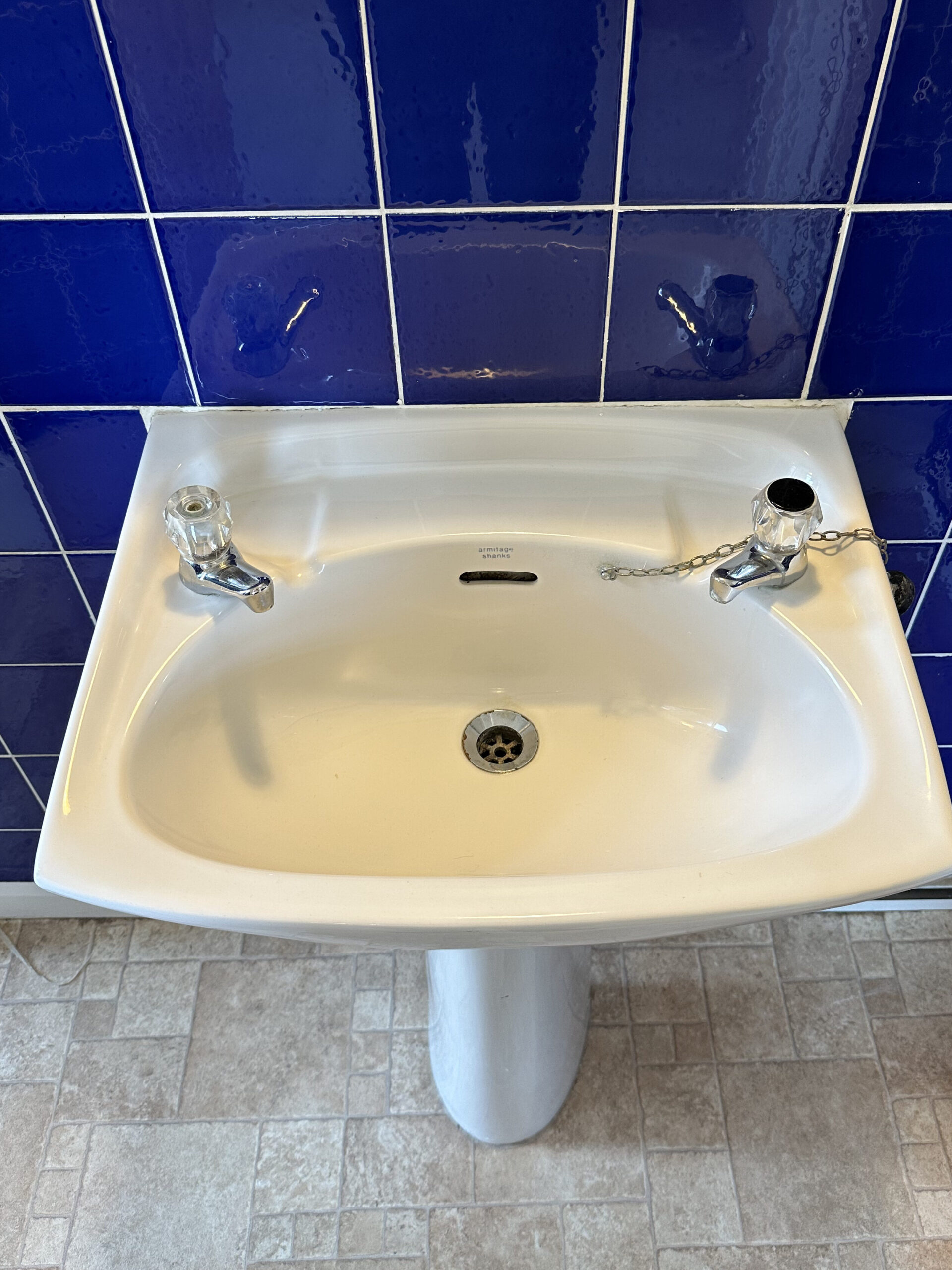 Clean bathroom sink after professional clean