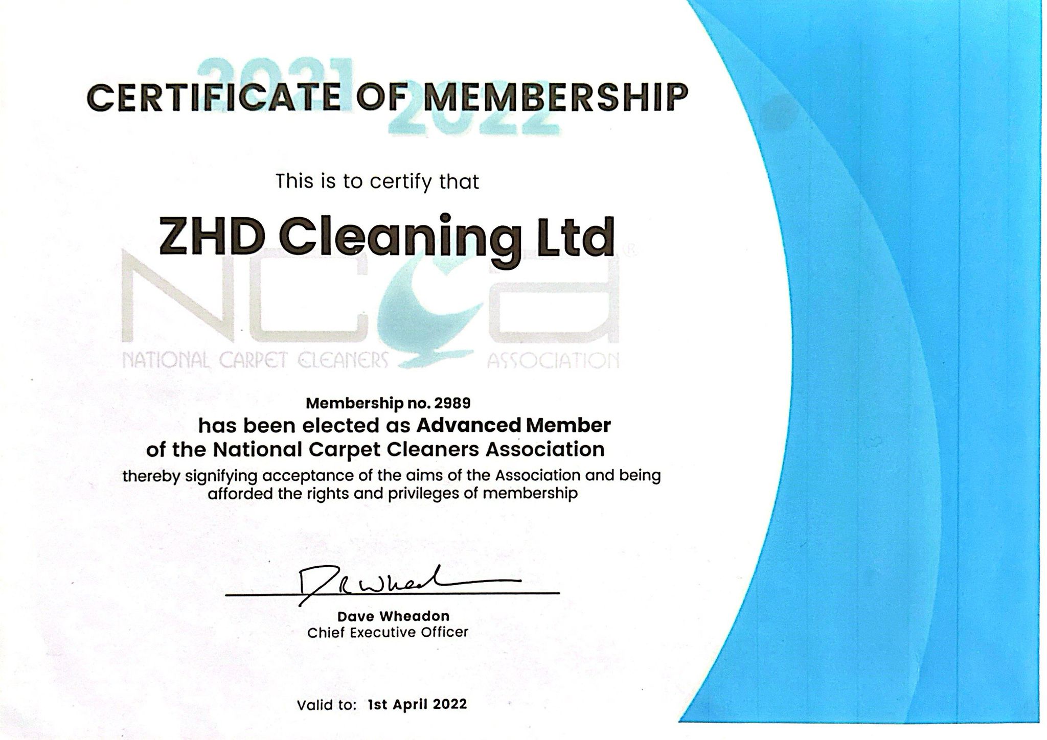 advanced member national carpet cleaners association